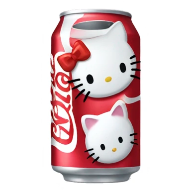 Hello Kitty drinking Diet Coke  sticker