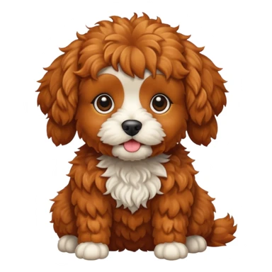 Red cavapoo sticker