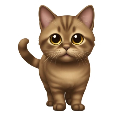 Brown munchkin cat standing sticker