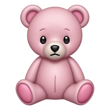 Hurt sad light pink teddy bear sticker