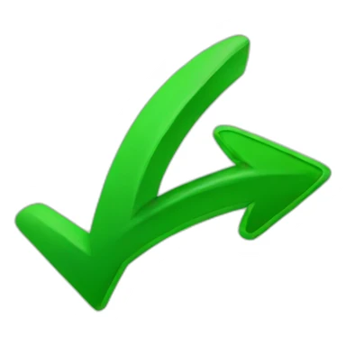 green arrow up sticker