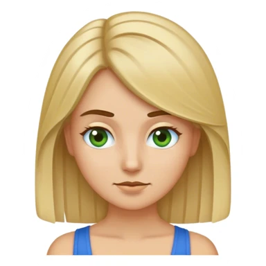 Crée-moi un emoji de ma mère et moi elle est brune aux cheveux courts avec les yeux bleus et moi je suis blonde au cheveux long et je suis une fille avec les yeux verts un emoji où je lui fais un câlin sticker