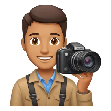 man with camera standing\ sticker