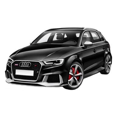 An Audi RS3 Sportback Black  sticker