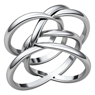 triple silver ring sticker