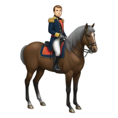 Macron a cheval sticker