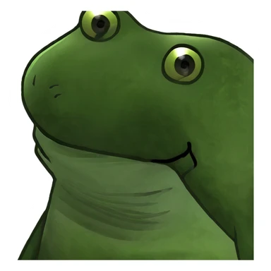 green bufo frog sitting on a lily pad sticker