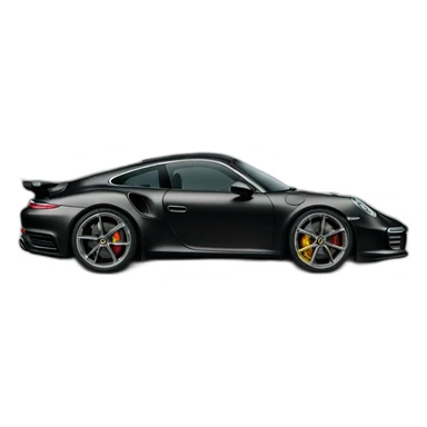 Black 911 turbo s sticker