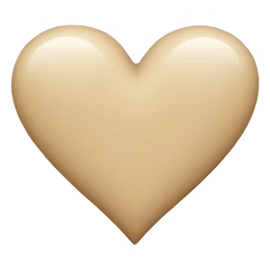 Beige heart  sticker