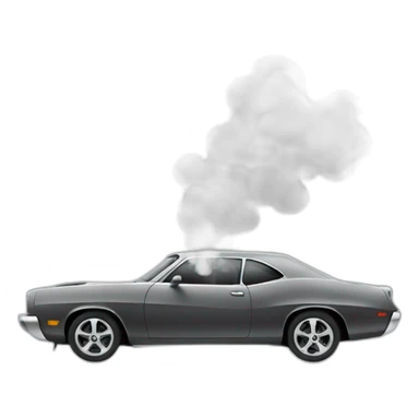 car with smoke sticker