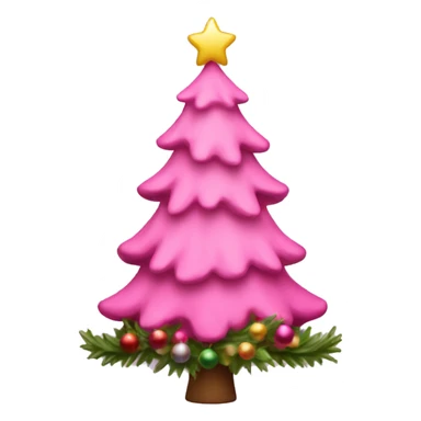 Pink Christmas tree  sticker