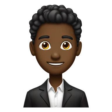 Un chico de 14 años de pelo negro y ojos cafes todo vestido de negro. Piel blanca sticker