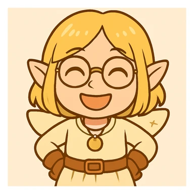 Change the facial expression to a big smile with closed eyes, keeping the same style and pose as the original image. sticker