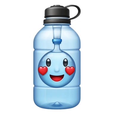 A water bottle emoji with the brand being *Apple Water* sticker