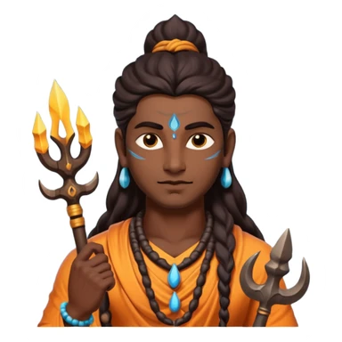 Shiva with trishul sticker