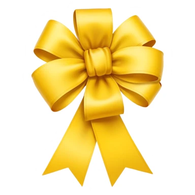 Apple-style emoji, minimal shading, simple gradients.
Keep the original emoji style and shape exactly the same.
Change the ribbon color to a vivid yellow.
Flat emoji style, clean vector look, no extra elements, no text, transparent background. sticker