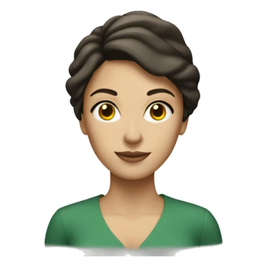 Brunette white woman with money sticker