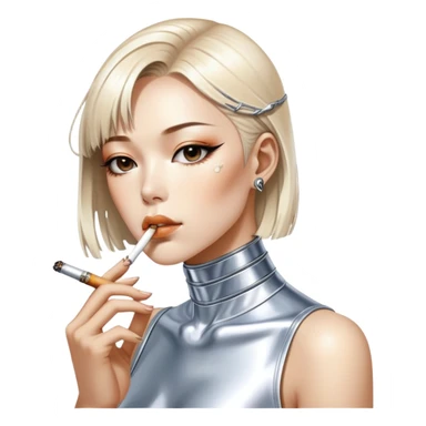sorayama smoking sticker