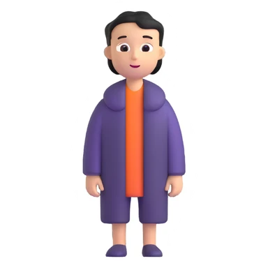 person looking at snow falling sticker