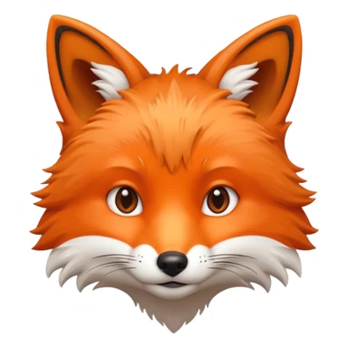 red fox face, clean and iconic, suitable for emoji or icon sticker