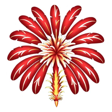 red fireworks sticker