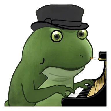 Bufo playing piano  sticker