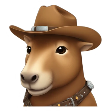capibara cowboy sticker