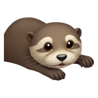 Otter im bett sticker