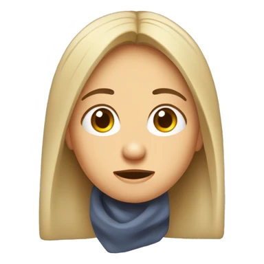 Cara mirando arriba a la derecha con expresión de nose sticker