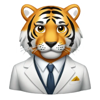 Tiger wearing a suit sticker
