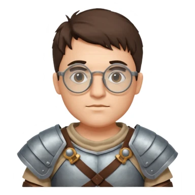 scientist, wearing gladiator cloth, big round glassed sticker