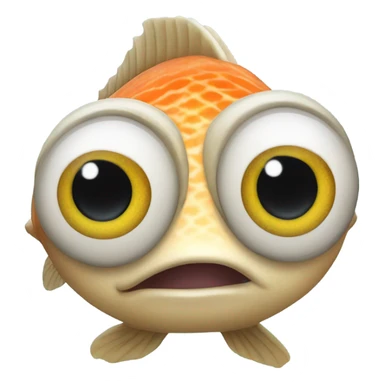 Fish with big eyes sticker
