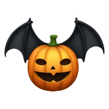 bat holding pumpkin sticker