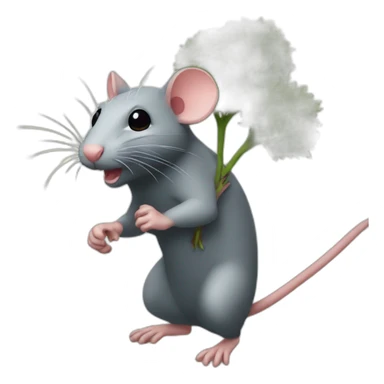 Rat bidding behind a bush sticker