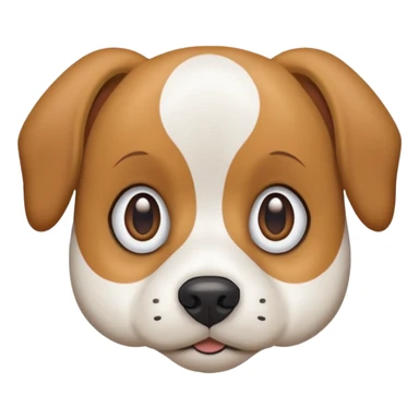 a white beagle x maltese x chi dog the size of a kelpie with light brown ears and a light brown patch on one eye sticker