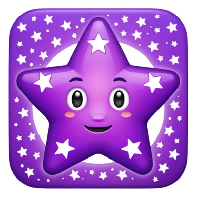 The word "banger" surrounded by purple stars sticker