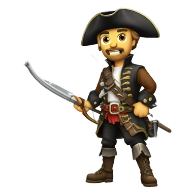 swashbuckling pirate rogue with a light crossbow sticker