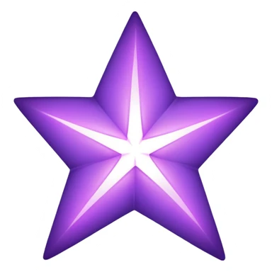 Purple void star that looks ethereal and only has four points sticker
