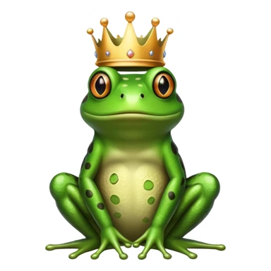 crowned frog sticker