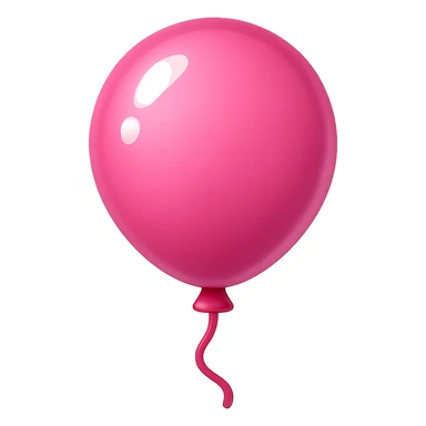 pink balloon emoji, shiny and cheerful sticker