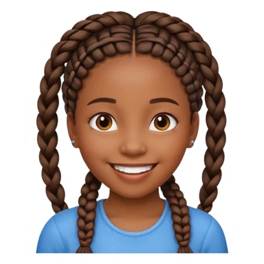 happy young black girl sticker