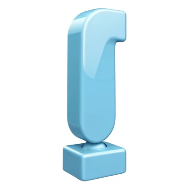 Light blue exclamation mark sticker