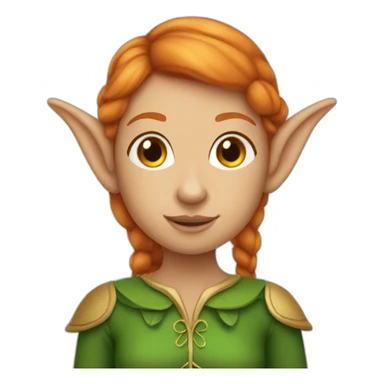 Elf woman ginger sticker
