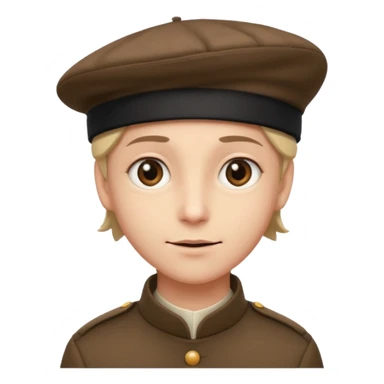 Cette emoji😏 avec un capeau de poète sticker