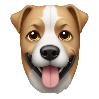 Dog with a Covid mask  sticker