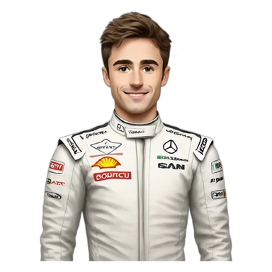 Charles Leclerc in race combinaison sticker