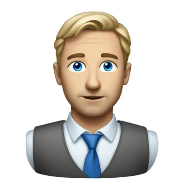 Blue eyes european architect sticker