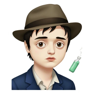 pete doherty with drugs sticker