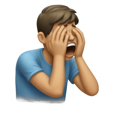 Someone is gasping with his hands on his mouth and tears dropping sticker