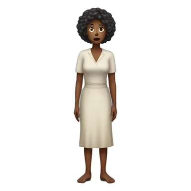 an fear woman, full body sticker
